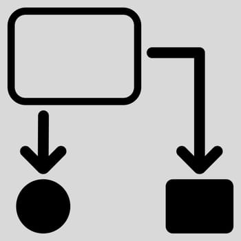 Scheme icon from Commerce Set. Glyph style: flat symbol, black color, rounded angles, light gray background.