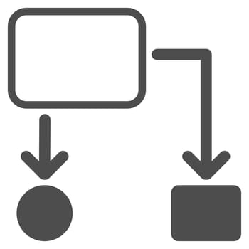 Scheme icon from Commerce Set. Glyph style: flat symbol, gray color, rounded angles, white background.