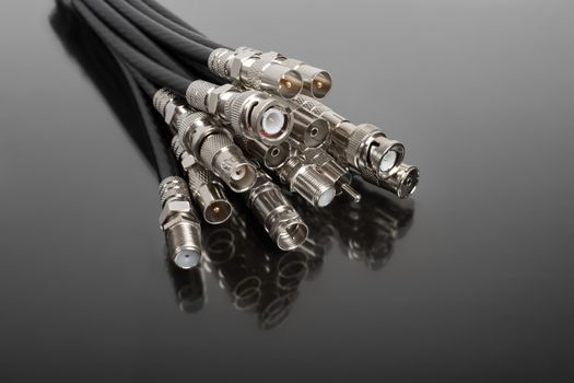 Coaxial connectors for tv and video