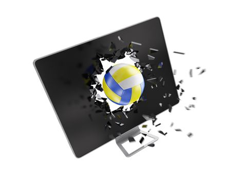volleyball destroy computer screen.