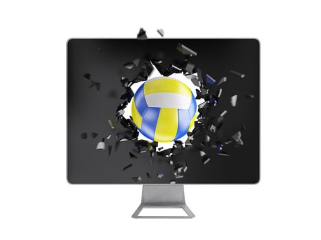 volleyball destroy computer screen.