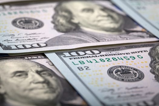 US One Hundred Dollar Bill Macro