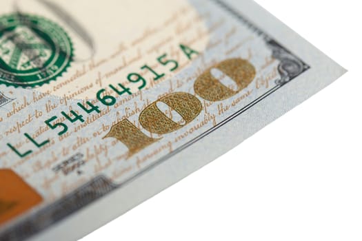 US One Hundred Dollar Bill Macro