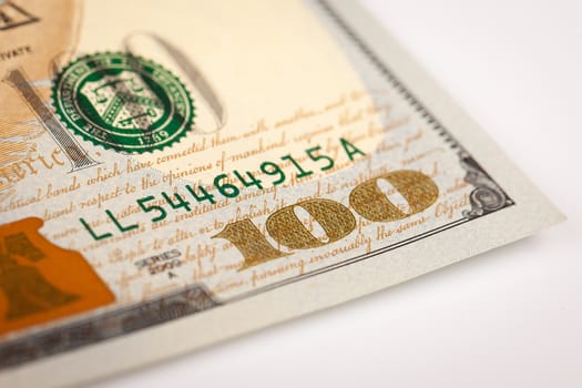 Dollars Photography: Macro of US One Hundred Dollar