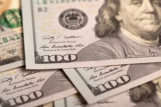Dollars Photography: Macro of US One Hundred Dollar