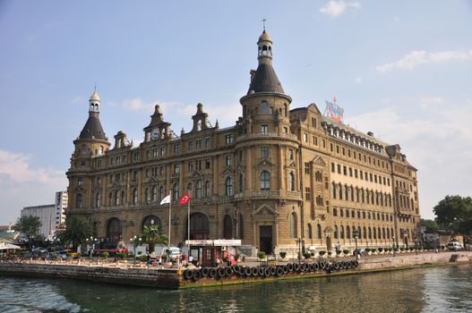 Haydarpasha train station Istanbul photographed from water