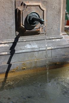 Ancient fountain in Aix-En-Provence, France