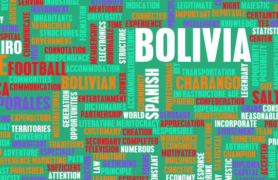 Bolivia as a Country Abstract Art Concept