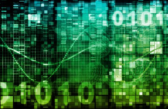 Computer Technology with Laptop and Digital Art