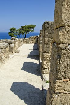 antiquity historical heritage city Kamiros ruins, Rhodes island, Greece
