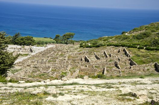 ancient historical heritage city Kamiros ruins, Rhodes island, Greece