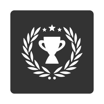 Glory icon from Award Buttons OverColor Set. Icon style is white and gray colors, flat rounded square button, white background.