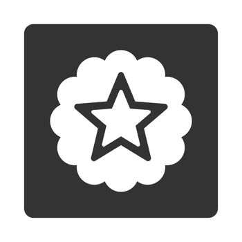 Premium icon from Award Buttons OverColor Set. Icon style is white and gray colors, flat rounded square button, white background.