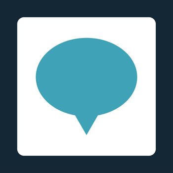 Banner icon from Primitive Buttons OverColor Set. This rounded square flat button is drawn with blue and white colors on a dark blue background.