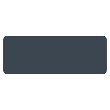 Minus icon from Primitive Set. This isolated flat symbol is drawn with smooth blue color on a white background, angles are rounded.