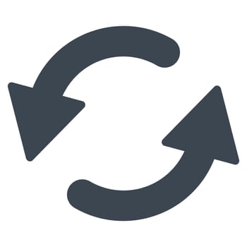 Refresh Ccw icon from Primitive Set. This isolated flat symbol is drawn with smooth blue color on a white background, angles are rounded.