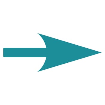 Arrow Axis X icon from Primitive Set. This isolated flat symbol is drawn with soft blue color on a white background.