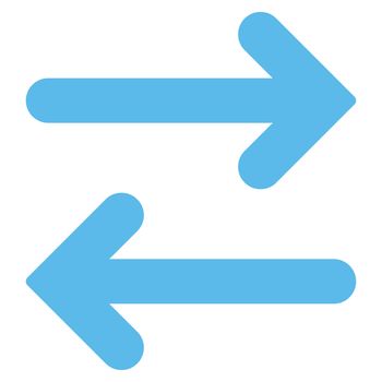 Flip Horizontal icon from Primitive Set. This isolated flat symbol is drawn with blue color on a white background, angles are rounded.