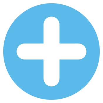 Create icon from Primitive Set. This isolated flat symbol is drawn with blue color on a white background, angles are rounded.