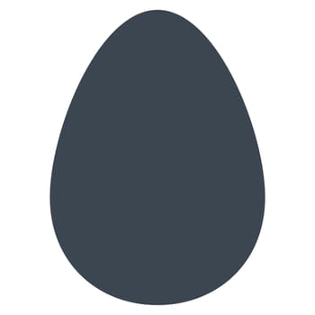 Egg icon from Primitive Set. This isolated flat symbol is drawn with smooth blue color on a white background, angles are rounded.