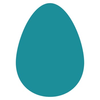 Egg icon from Primitive Set. This isolated flat symbol is drawn with soft blue color on a white background, angles are rounded.