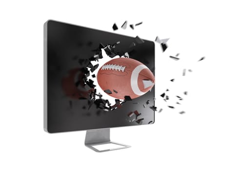 football destroy computer screen.