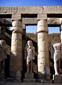 Ramses II courtyard in Luxor