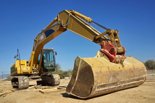 excavator heavy vehicle used in construction industry