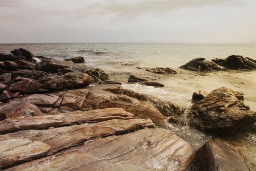 beautiful ocean with rocks, island of Thailand