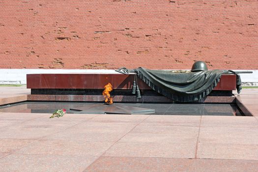 Eternal Flame, Tomb Of The Unknown Soldier to Moscow. Kremlin, Russia