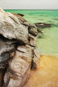 beautiful ocean with rocks at summer day, island of Thailand