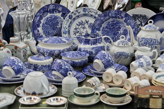 Sao Paulo, Brazil, July 18 2015: Detail of the traditional antique objects market that has been held all Mondays in Benedito Calixto square in Sao Paulo Brazil. 