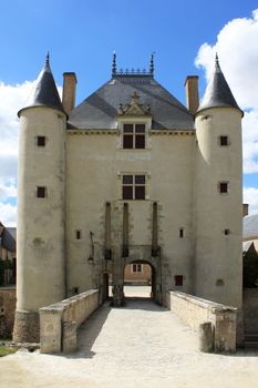 Turns, turrets and Bridge levis of the Castle of Chamerolles