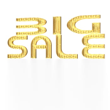 Glossy three-dimensional inscription Big Sale as a sign.