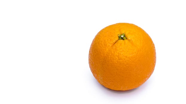 Orange fruit on white background.