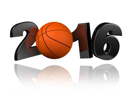 Basketball 2016 design with a White Background