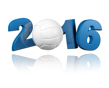 Volleyball 2016 design with a White Background