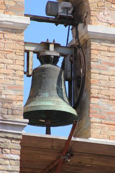 The Bell Of San Giacomo Di Rialto Church Venice Italy
