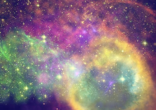 Small part of an infinite star field of space in the Universe. "Elements of this image furnished by NASA".
