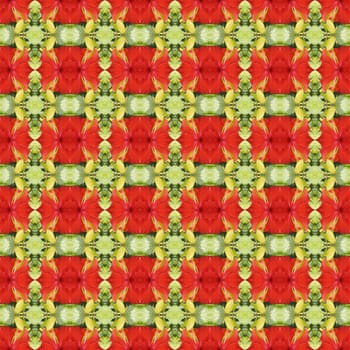 Full bloom of red hibiscus flower seamless use as pattern and wallpaper.