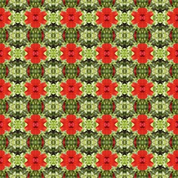 Full bloom of red hibiscus flower seamless use as pattern and wallpaper