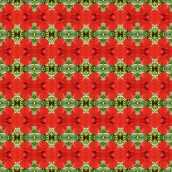 Full bloom of red hibiscus flower seamless use as pattern and wallpaper.