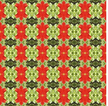 Full bloom of red hibiscus flower seamless use as pattern and wallpaper.