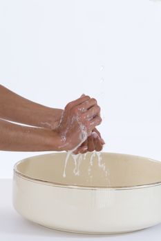 Hand washing isolated