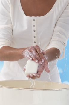 Hand washing isolated