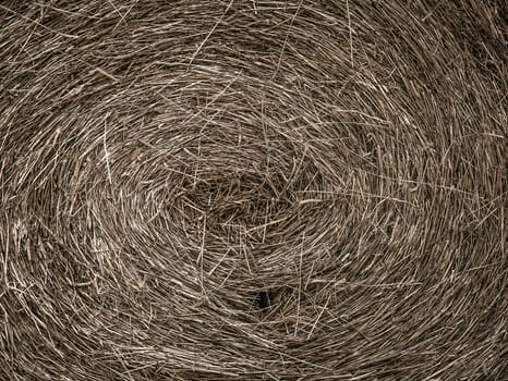 Abstract Background Texture Of A Round Bale Of Hay