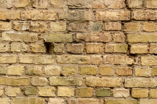 ancient old  brick wall fragment background, texture.