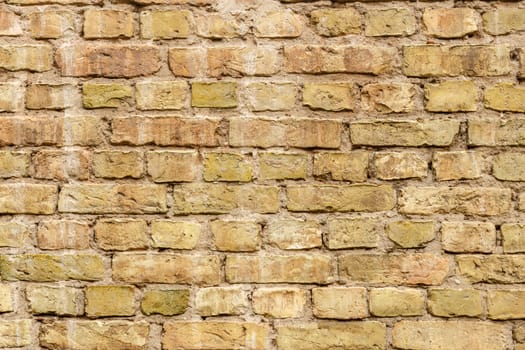 ancient old  brick wall fragment background, texture.