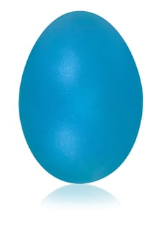 deep sky blue egg isolated background