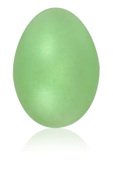 pale green egg isolated background